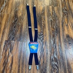Vintage 1987 Tonka Dump Truck Suspenders Navy Blue Kids Adjustable Y-Back Lee Co